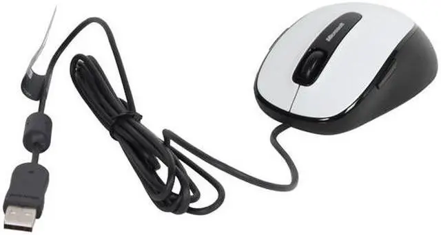 Alt view image 5 of 6 - Microsoft Comfort Mouse 4500 4FD-00016 White 5 Buttons Tilt Wheel USB Wired BlueTrack Mouse
