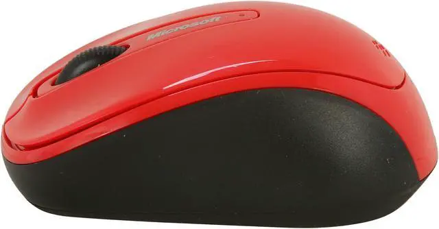 Alt view image 3 of 6 - Microsoft 3500 GMF-00175 Flame Red Gloss 1 x Wheel USB BlueTrack Mouse