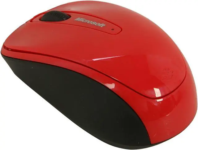 Main image of Microsoft 3500 GMF-00175 Flame Red Gloss 1 x Wheel USB BlueTrack Mouse