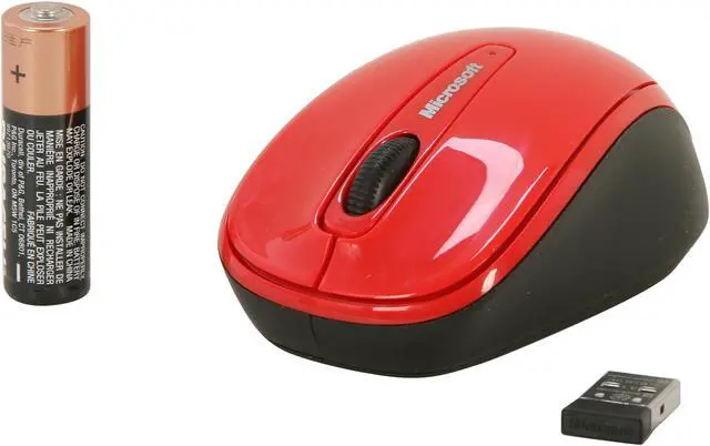 Alt view image 5 of 6 - Microsoft 3500 GMF-00175 Flame Red Gloss 1 x Wheel USB BlueTrack Mouse