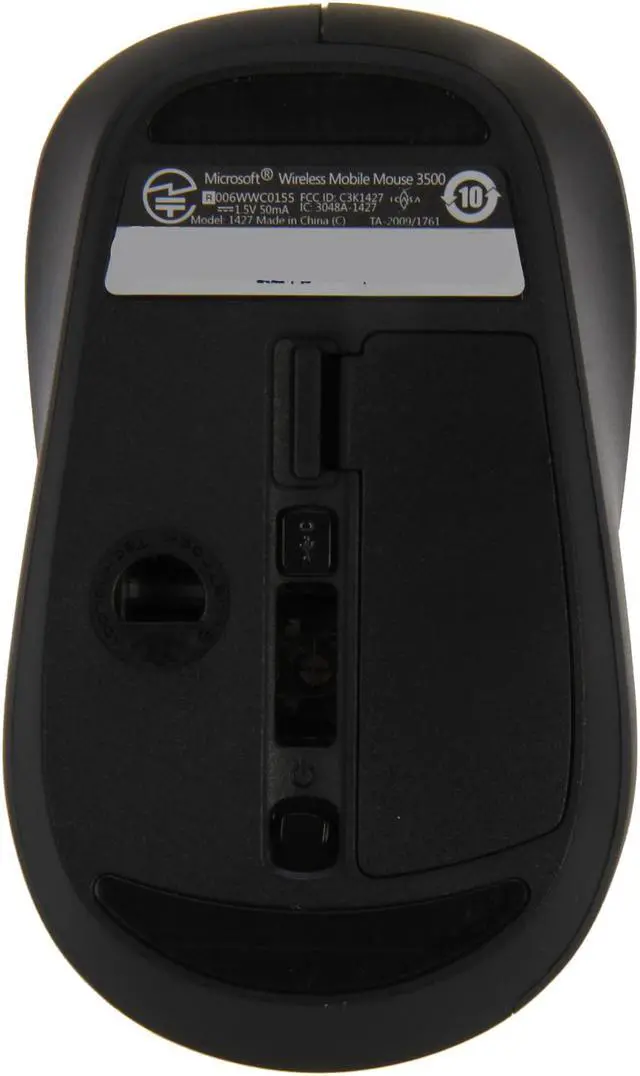 Alt view image 4 of 5 - Microsoft GMF-00176 White Wireless Mobile 3500 Mouse - BlueTrack - Wireless - Radio Frequency - USB - 1000 dpi - Scroll Wheel - 3 Button(s) - Symmetrical