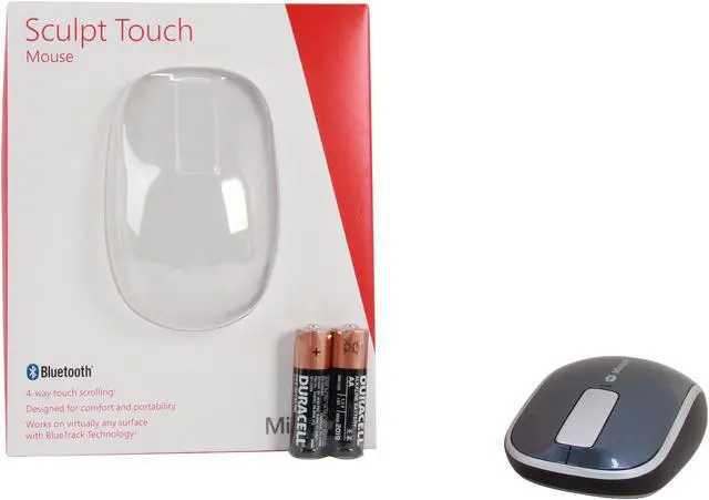 Alt view image 5 of 5 - Microsoft L2 Sculpt Touch Mouse 6PL-00003 Gray 3 Buttons Touch Scroll Bluetooth Wireless BlueTrack Mouse