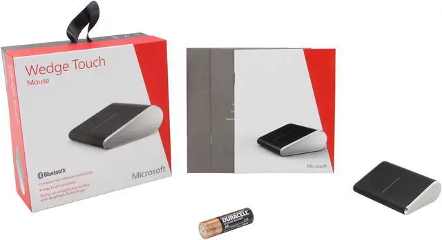 Alt view image 7 of 7 - Microsoft PL2 Wedge Touch Mouse 3LR-00004 Black Touch Scroll Bluetooth Wireless BlueTrack Mouse