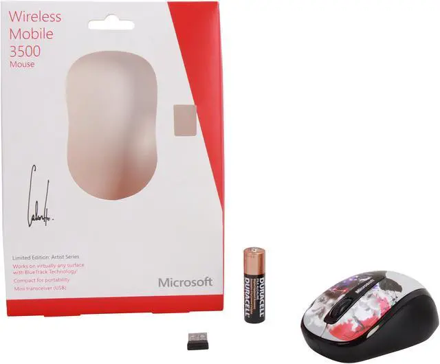 Alt view image 5 of 5 - Microsoft L2 Mobile Mouse 3500 Artist Ho GMF-00253 USB RF Wireless BlueTrack Mouse