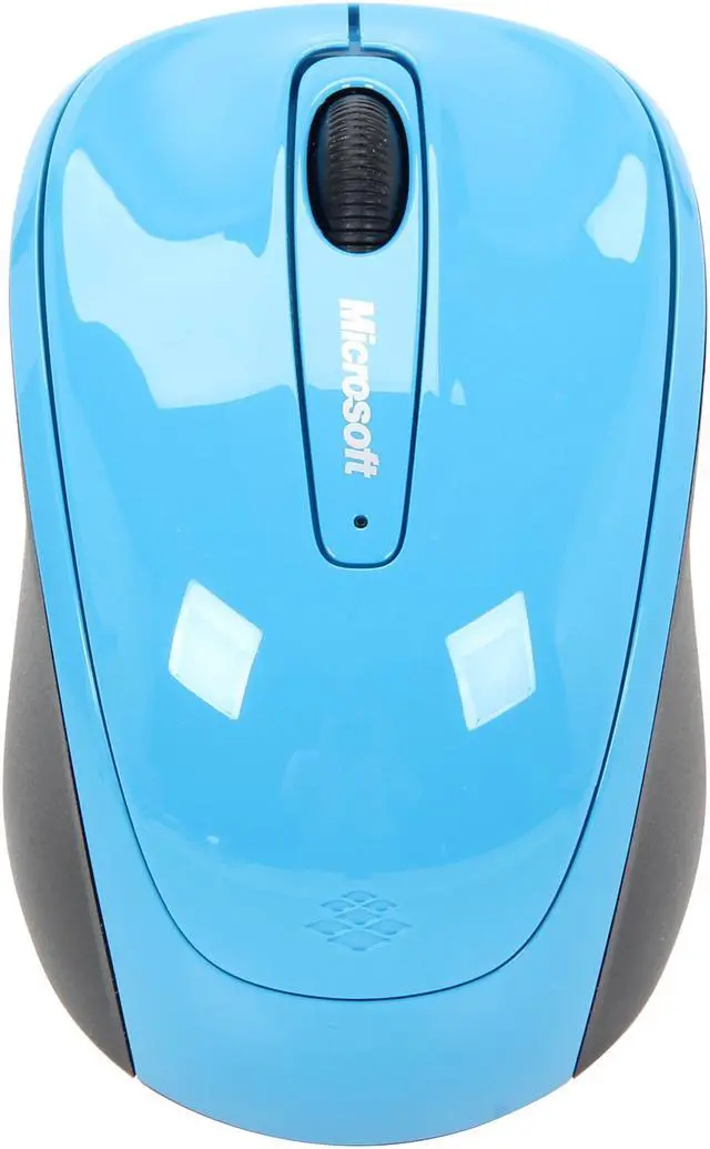 Alt view image 2 of 5 - Microsoft 3500 Wireless Mobile Mouse - Cyan Blue .Comfortable design, Right/Left Hand Use, Wireless, USB 2.0 with Nano transceiver for PC/Laptop/Desktop, works with Mac/Windows Computers