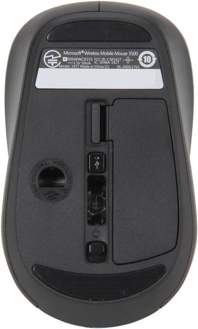 Alt view image 3 of 5 - Microsoft 3500 Wireless Mobile Mouse - Cyan Blue .Comfortable design, Right/Left Hand Use, Wireless, USB 2.0 with Nano transceiver for PC/Laptop/Desktop, works with Mac/Windows Computers