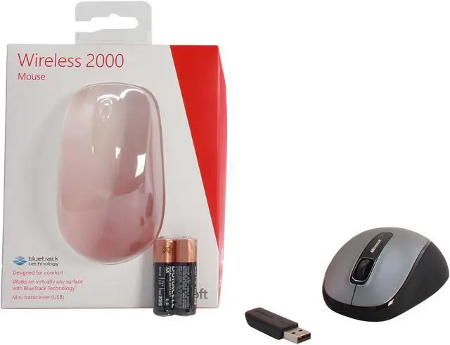 Alt view image 5 of 5 - Microsoft L2 Wireless Mouse 2000 36D-00013 Tilt Wheel USB RF Wireless BlueTrack Mouse