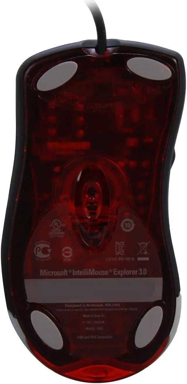 Alt view image 4 of 5 - Microsoft IntelliMouse Explorer 3.0 4PA-00003 Silver 1 x Wheel Wired Optical Mouse
