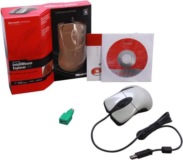 Alt view image 5 of 5 - Microsoft IntelliMouse Explorer 3.0 4PA-00003 Silver 1 x Wheel Wired Optical Mouse