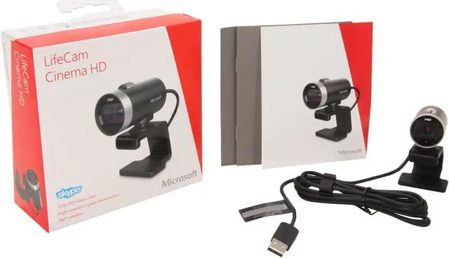 Alt view image 6 of 5 - Microsoft LifeCam Cinema,Webcam with built-in noise cancelling Microphone, Light Correction, USB Connectivity, for video calling on Microsoft Teams/Zoom, compatible with Windows 8/10/11/ Mac , Black