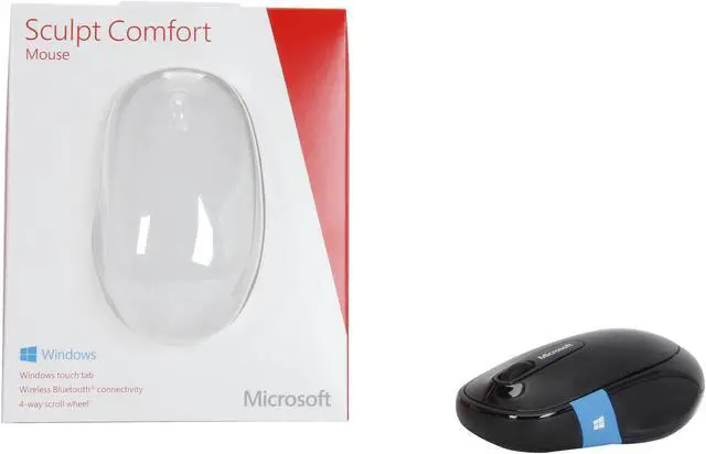 Alt view image 6 of 5 - Microsoft Sculpt Comfort Mouse - Black. Comfortable design, Customizable Windows Touch Tab, 4-Way Scrolling,Bluetooth Mouse for PC/Laptop/Desktop, works with Mac/Windows Computers