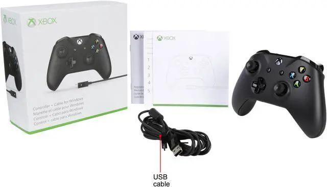 Alt view image 8 of 8 - Microsoft Xbox Controller + Cable for Windows