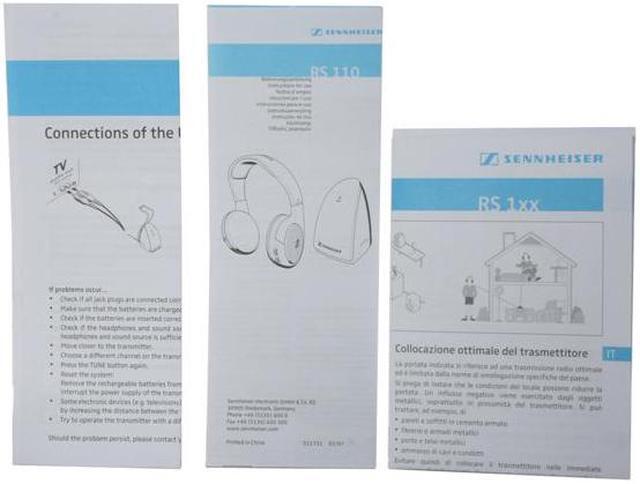 Alt view image 11 of 12 - Sennheiser RS 110 Home Audio & TV Wireless Headphones