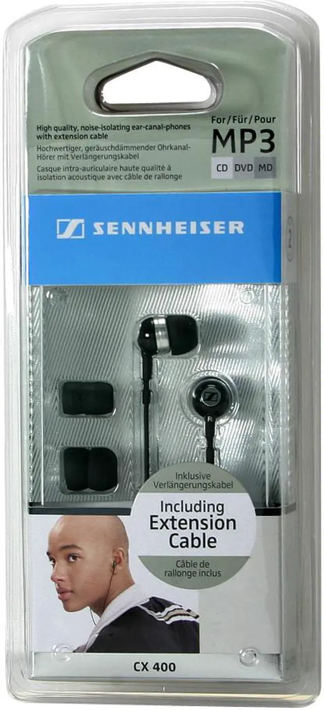 Alt view image 2 of 2 - Sennheiser CX400B Canal Black Noise-Isolating Headphones