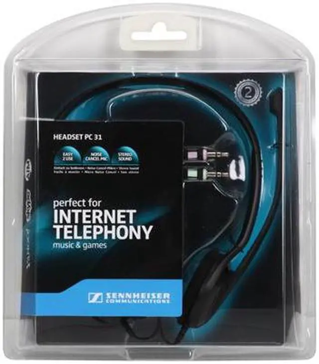 Alt view image 6 of 6 - SENNHEISER PC31 Dual 3.5mm Connector Supra-aural Headset