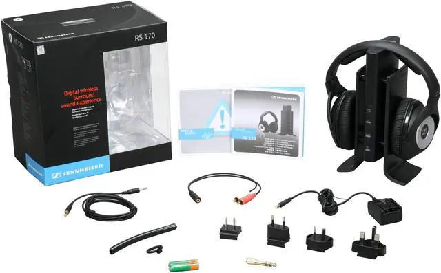 Alt view image 8 of 8 - Sennheiser - Wireless Stereo Surround Sound Headphones w/ transmitter (RS 170)