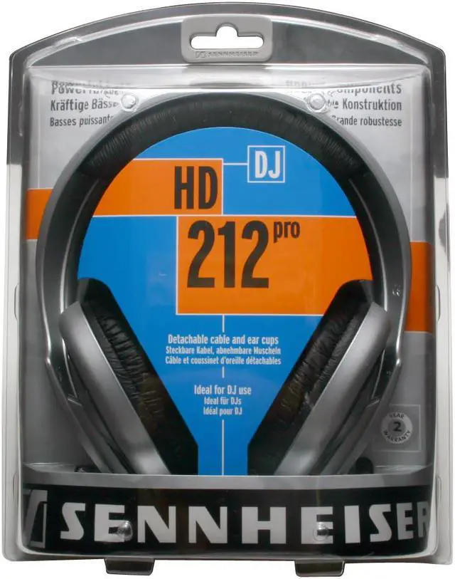 Alt view image 4 of 4 - Sennheiser DJs HD212 Pro 3.5mm/ 6.3mm Connector Circumaural Dynamic Hi-Fi Stereo Headphones