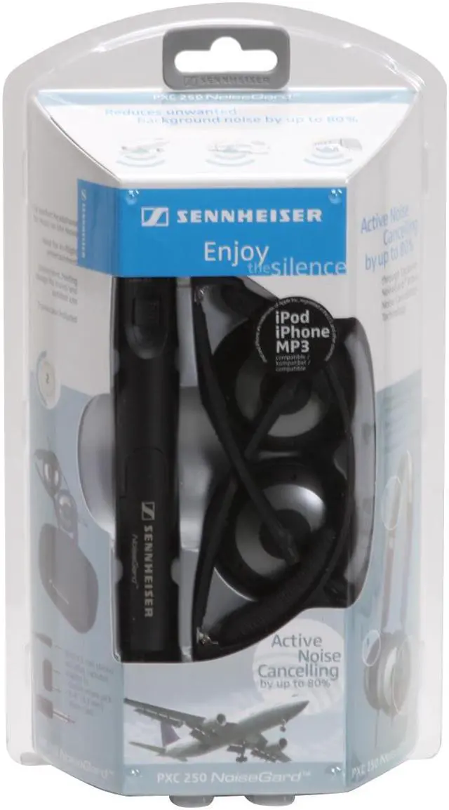 Alt view image 9 of 9 - Sennheiser PXC250 3.5mm/ 6.3mm Connector Supra-aural Dynamic Stereo Noise Cancelling Headphone