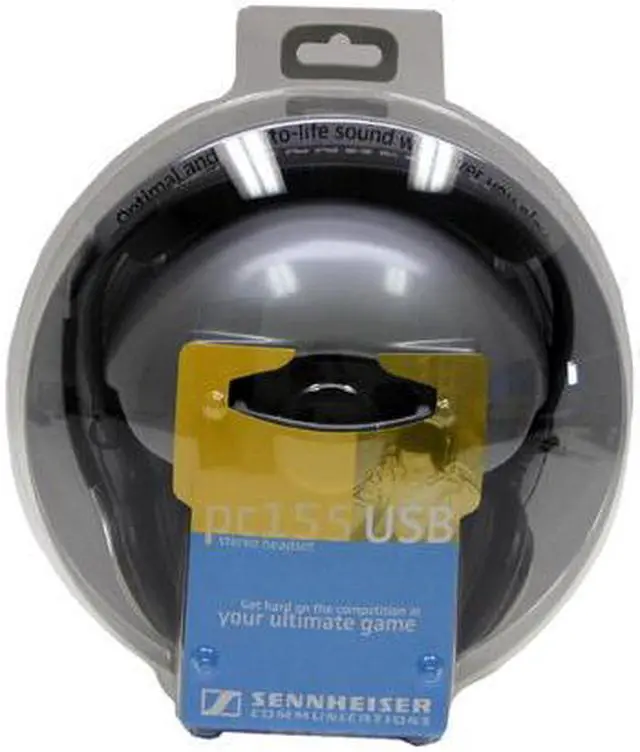 Alt view image 2 of 2 - SENNHEISER PC 155 3.5mm/ USB Connector Circumaural PC Headset