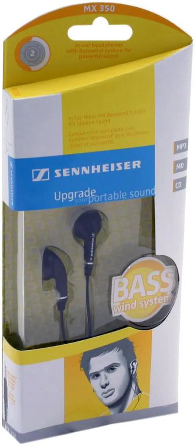 Alt view image 2 of 2 - Sennheiser MX350 3.5mm Connector Earbud basswind in-ear headphone