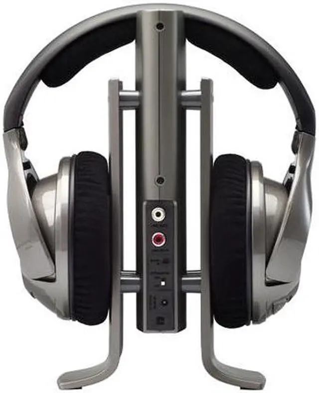 Alt view image 2 of 3 - Sennheiser Silver RS 180 Circumaural Wireless Headphone w/ Transmitter