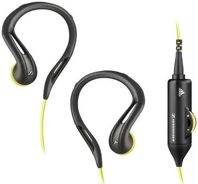 Alt view image 5 of 5 - Sennheiser OMX680 3.5mm Connector Earbud Adidas inspired Earclip Sport Headphone