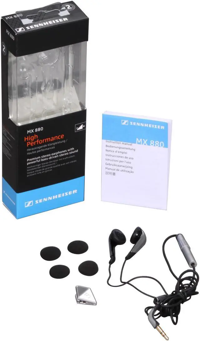 Alt view image 4 of 4 - Sennheiser MX880 3.5mm Connector Earbud Premium Stereo Headphone