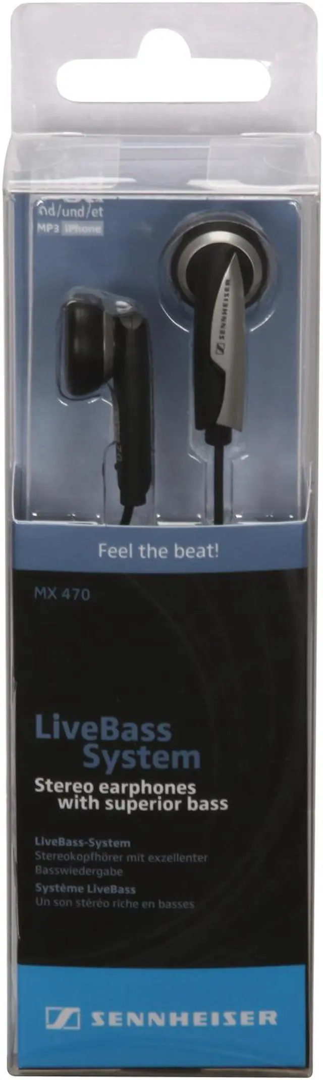 Alt view image 5 of 5 - Sennheiser - Earbud Headphones w/ LiveBass (MX 470)
