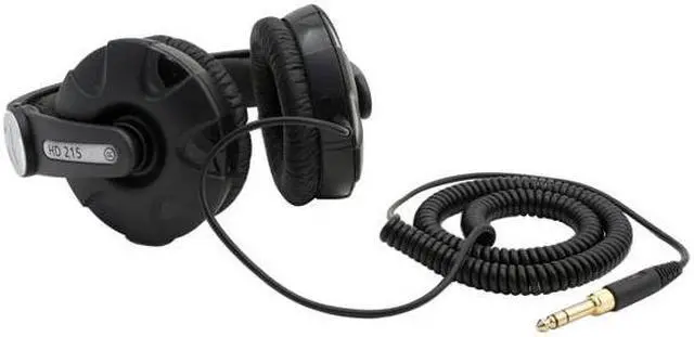 Alt view image 3 of 6 - Sennheiser HD215 3.5mm/ 6.3mm Connector Circumaural Dynamic DJ Headphone