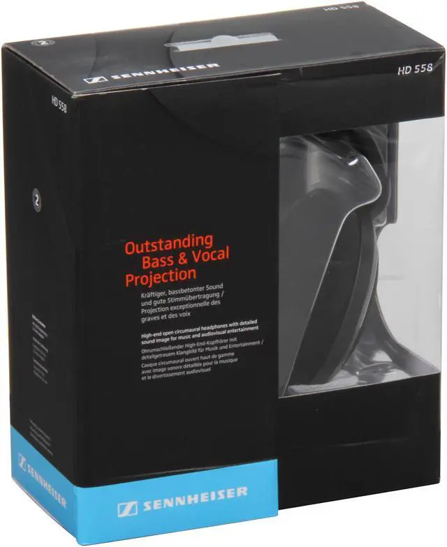 Alt view image 6 of 6 - Sennheiser Black HD 558 6.3mm Connector Around Ear Acoustic Headphone