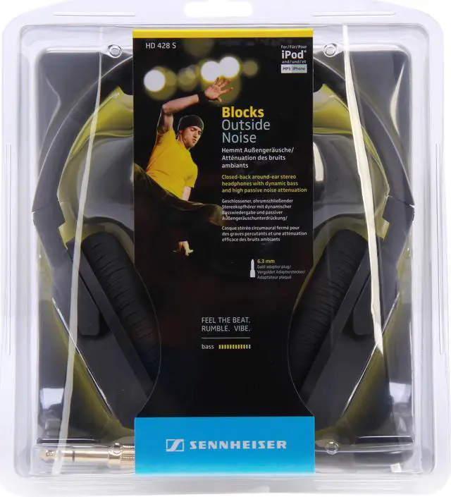 Alt view image 8 of 8 - Sennheiser HD 428 SC Closed Circumaural Hi-Fi Headphone, 4.5ft Single Sided Cord