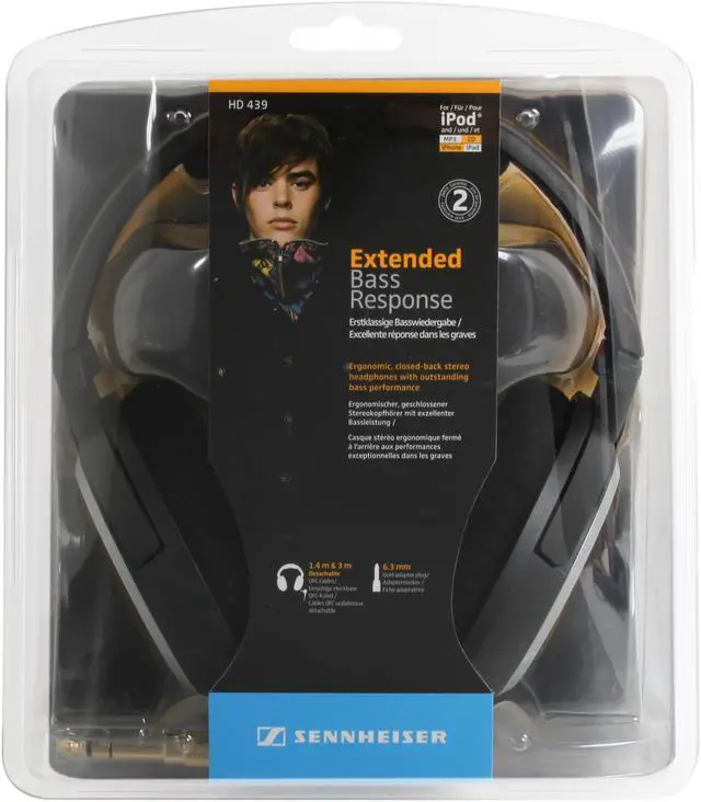 Alt view image 7 of 7 - Sennheiser HD439 Over-Ear Headphones