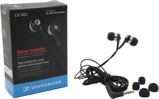 Alt view image 6 of 6 - Sennheiser CX 301 Noise Isolating In-Ear Headphones - Black