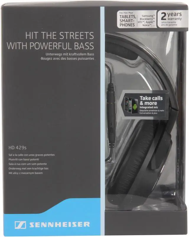 Alt view image 6 of 6 - Sennheiser HD429s Over-Ear Headphones