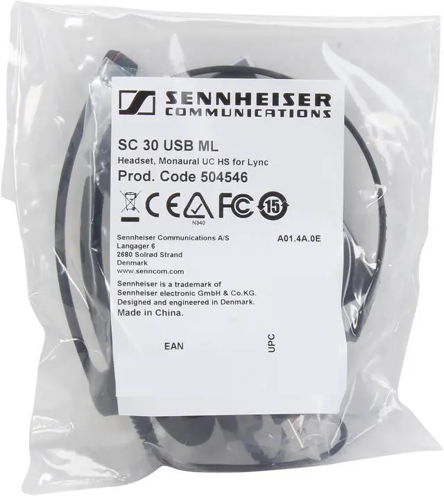 Alt view image 5 of 5 - SENNHEISER SC 30 USB ML USB Connector Single Ear Monaural Microsoft Lync Headset