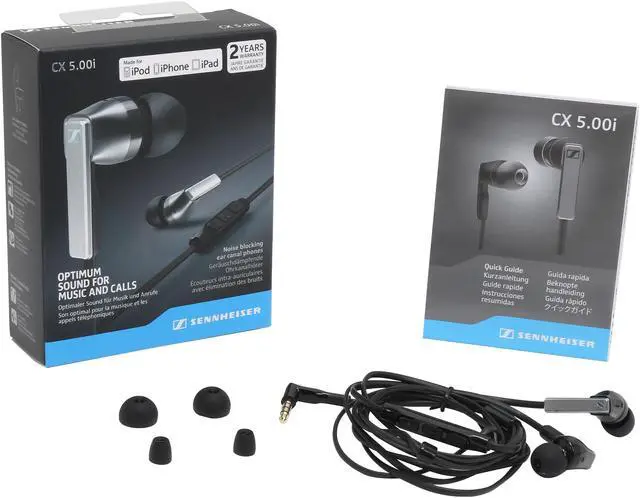Alt view image 5 of 5 - Sennheiser CX5.00i In-Ear Headphone-Black
