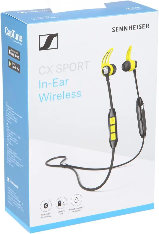 Alt view image 7 of 7 - Sennheiser CX SPORT In-Ear Bluetooth Sports Headphone