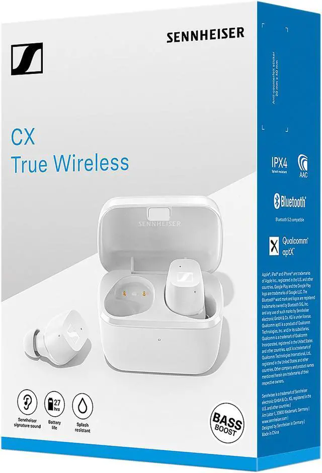 Alt view image 8 of 9 - Sennheiser CX200TW1 True Wireless In-Ear Headphones - White