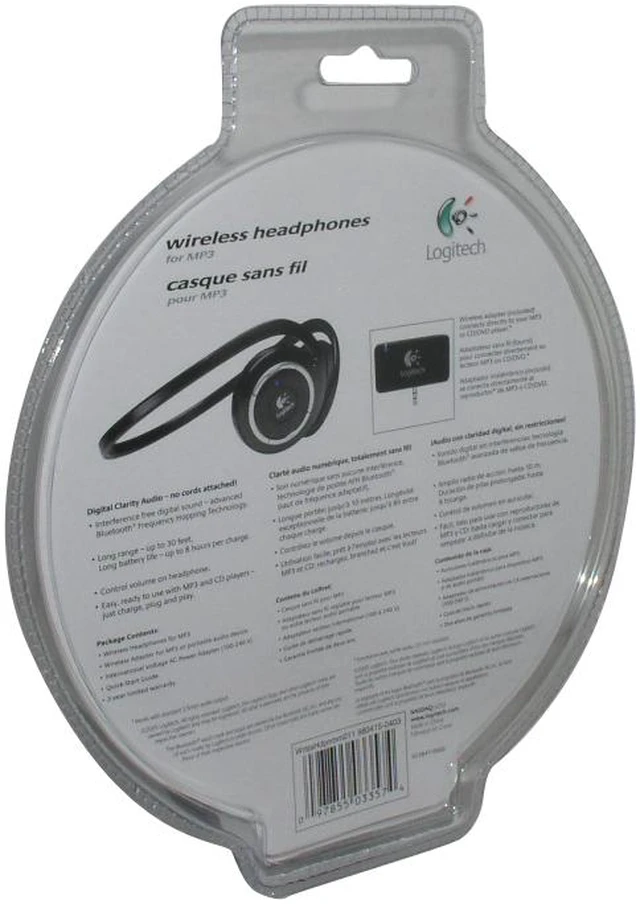 Alt view image 5 of 6 - Logitech 980415-0403 3.5mm Connector Supra-aural Wireless Headphones for MP3
