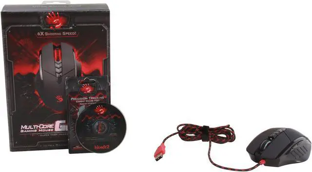 Alt view image 5 of 5 - A4Tech v7 Black 7 Buttons 1 x Wheel USB Wired Optical Gaming Mouse