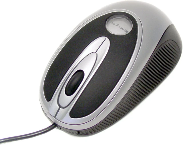 Kensington PilotMouse Optical 72127 Silver/Black Wired Optical Mouse ...