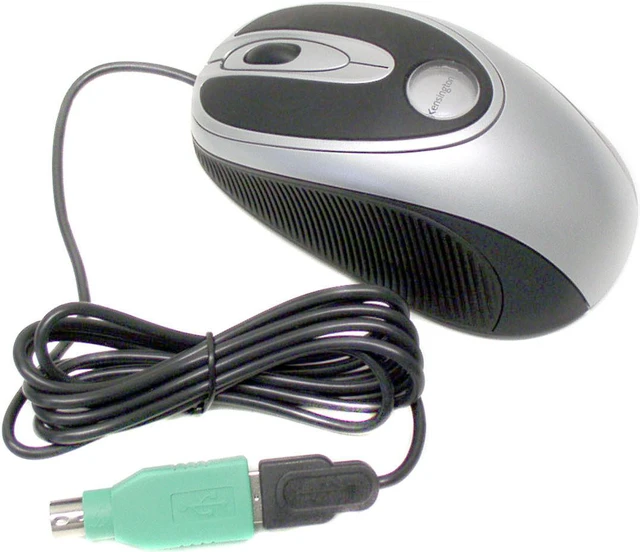 Kensington PilotMouse Optical 72127 Silver/Black Wired Optical Mouse ...