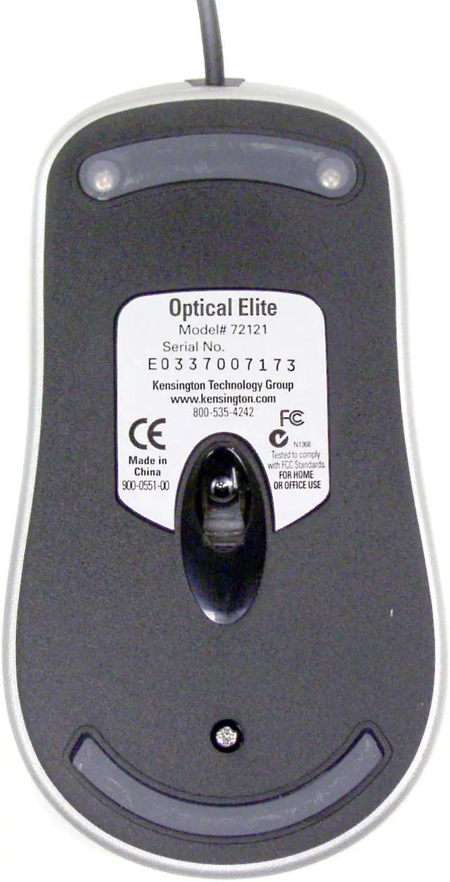 Alt view image 3 of 5 - Kensington K72121 2-Tone 5 Buttons 1 x Wheel USB or PS/2 Wired Optical Mouse