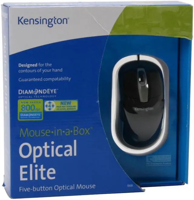 Alt view image 5 of 5 - Kensington K72121 2-Tone 5 Buttons 1 x Wheel USB or PS/2 Wired Optical Mouse