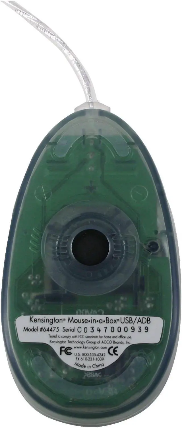 Alt view image 3 of 5 - Kensington Mouse in a Box 64475 2-Tone 1 Buttons USB/ADB Wired Ball Mouse for MAC