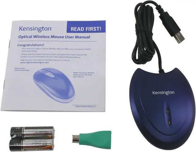 Alt view image 4 of 5 - Kensington 72219 Blue and Chrome 3 Buttons 1 x Wheel RF Wireless Optical Mouse