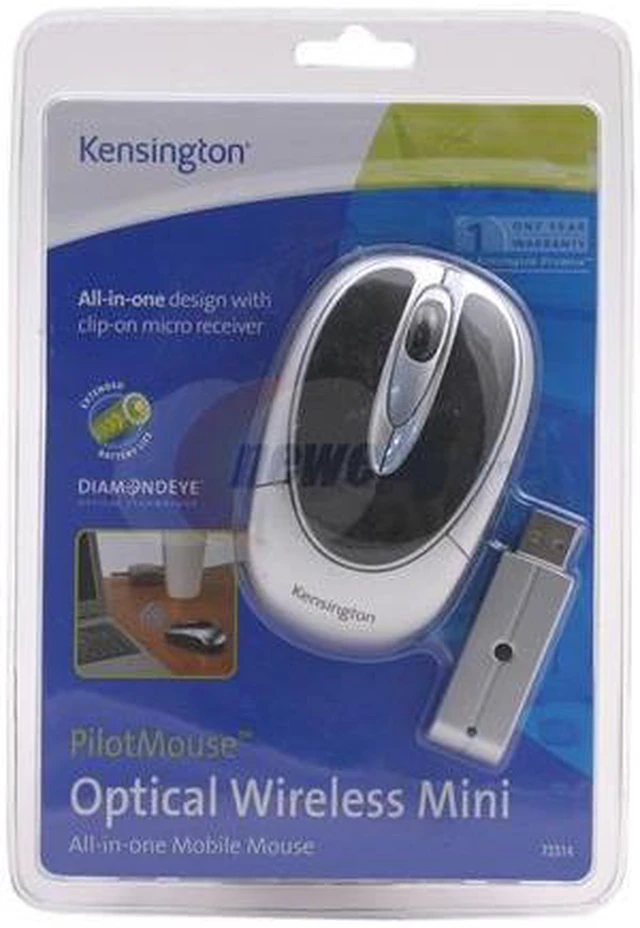 Pilotmouse Kensington PilotMouse Mini Wireless 72314 2-Tone RF Wireless Optical ...