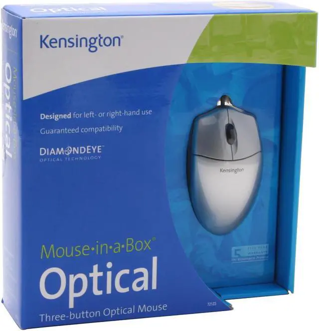 Alt view image 7 of 7 - Kensington Mouse-in-a-Box 72123 3 Buttons 1 x Wheel USB Wired Optical Mouse