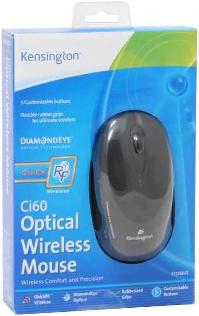 Alt view image 5 of 5 - Kensington Ci60 Black 5 Buttons 1 x Wheel RF Wireless Optical Mouse