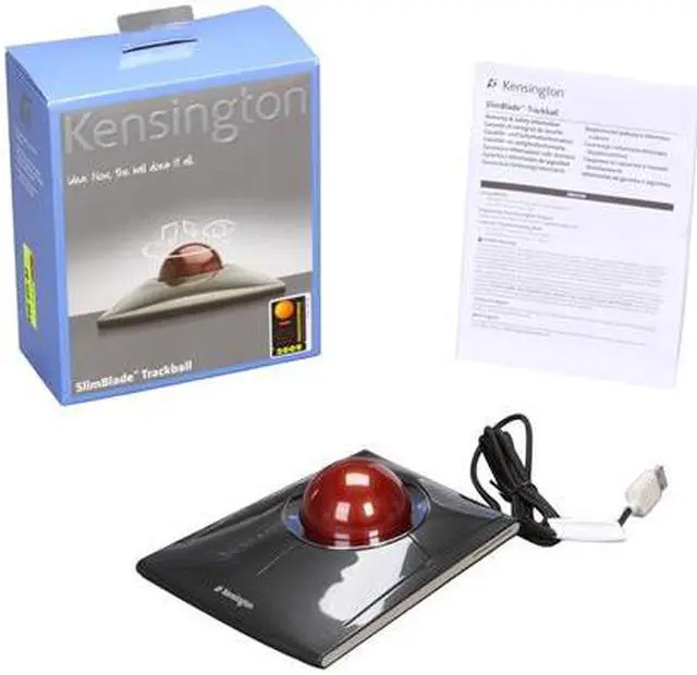 Alt view image 6 of 6 - Kensington SlimBlade K72327US Red Scroll Ball USB Wired Laser Mouse